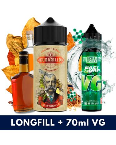 Aroma Rum Tobacco 10ml/100 (Longfill) Cubarillo  + VG FAST 70ML