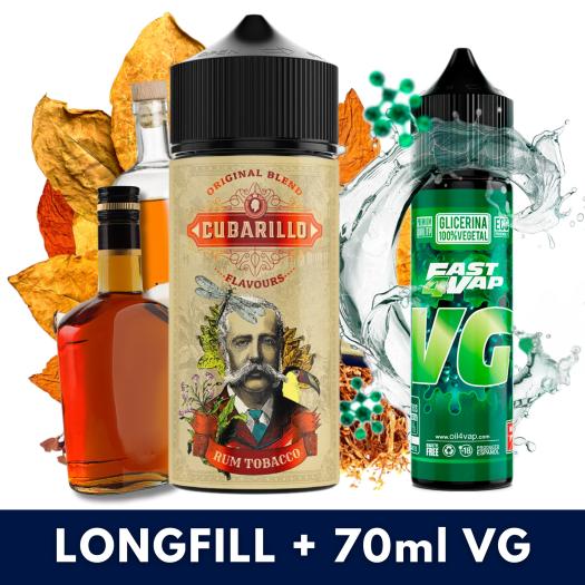 Aroma Rum Tobacco 10ml/100 (Longfill) Cubarillo  + VG FAST 70ML