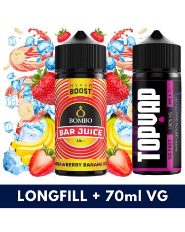 Aroma Strawberry Banana Ice 10ml/120 Hyper Boost Bombo + 70ml VG Fast