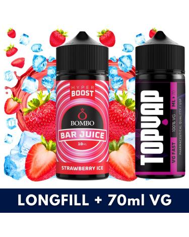 Aroma Strawberry Ice 10ml/120 Hyper Boost Bombo + 70ml VG Fast