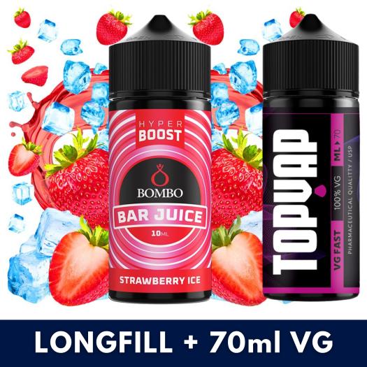 Aroma Strawberry Ice 10ml/120 Hyper Boost Bombo + 70ml VG Fast