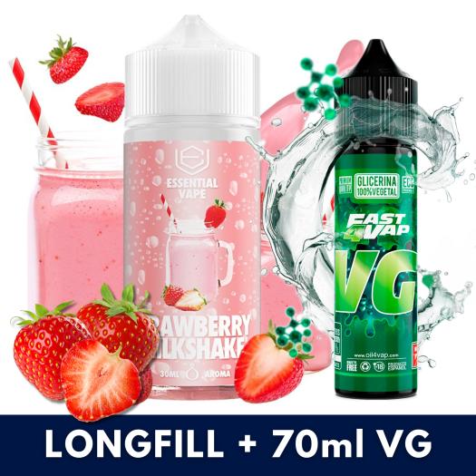 Aroma Strawberry Milkshake 30ml/120 (Longfill) Essential Vape + VG FAST 70ML Aroma Strawberry Milkshake 30ml/120 (Longfill) Essential Vape + VG FAST 70ML