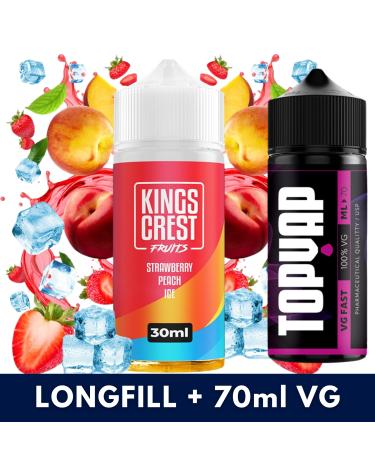 Aroma Strawberry Peach Ice 30ml/120 (Longfill) Kings Crest + 70ml VG Fast