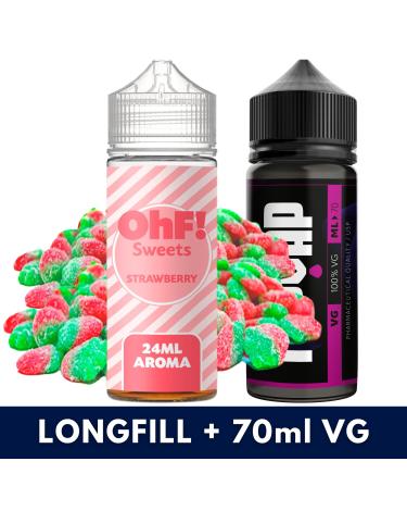 Aroma SWEETS Strawberry 24ml/120 (Longfill) OhF! + VG FAST 70ML