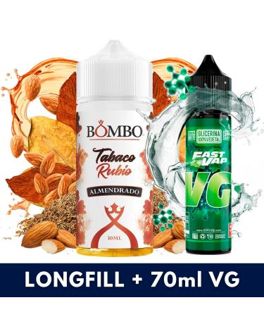 Aroma Tabaco Rubio ALMENDRADO 30ml/120 (Longfill) Bombo + VG FAST 70ML
