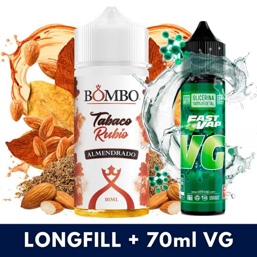 Aroma Tabaco Rubio ALMENDRADO 30ml/120 (Longfill) Bombo + VG FAST 70ML