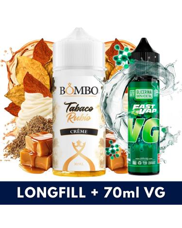 Aroma Tabaco Rubio CREME 30ml/120 (Longfill) Bombo + VG FAST 70ML