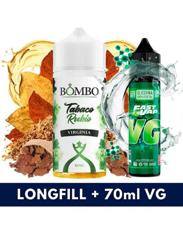 Aroma Tabaco Rubio VIRGINIA 30ml/120 (Longfill) Bombo + VG FAST 70ML