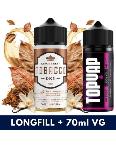 Aroma Tobacco Dry 30ml/120 (Longfill) Kings Crest + 70ml VG Fast