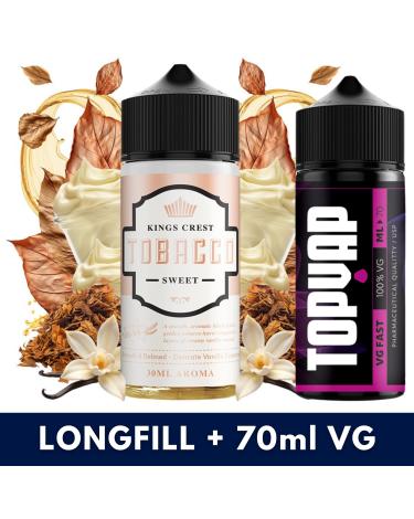 Aroma Tobacco Sweet 30ml/120 (Longfill) Kings Crest + 70ml VG Fast