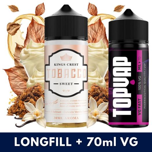 Aroma Tobacco Sweet 30ml/120 (Longfill) Kings Crest + 70ml VG Fast