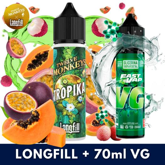 Aroma Tropika 10ml (Longfill) Twelve Monkeys + VG FAST 70ML Aroma Tropika 10ml (Longfill) Twelve Monkeys + VG FAST 70ML