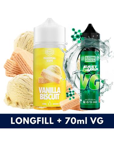 Aroma Vanilla Biscuit 30ml/120 (Longfill) Essential Vape + VG FAST 70ML