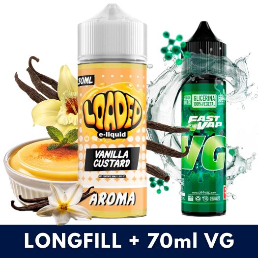 Aroma Vanilla Custard 30ml/120 (Longfill) Loaded + VG Fast 70ML Aroma Vanilla Custard 30ml/120 (Longfill) Loaded + VG Fast 70ML