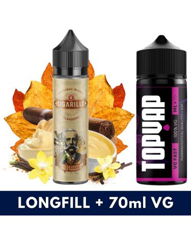 Aroma Vanilla Custard Bold Tobacco (VCBT) 9ml/60 (Longfill) Sigarillo + 70ml VG Fast