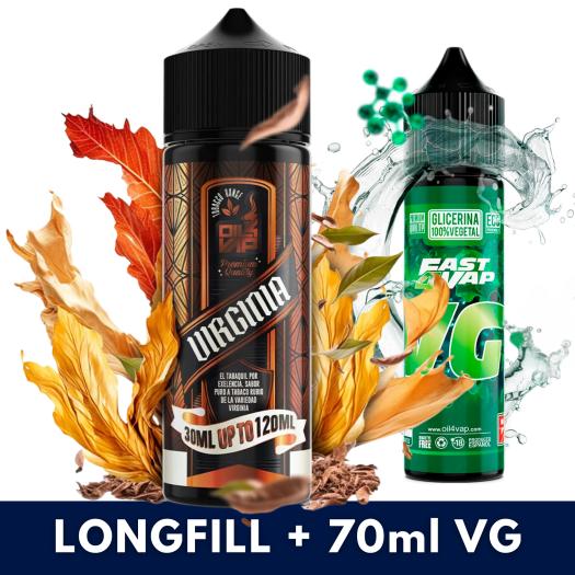 Aroma VIRGINIA 30ml/120 (Longfill) - Oil4Vap + 70ml VG Fast