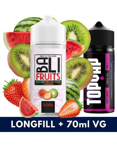 Aroma Watermelon Kiwi Strawberry 30ml/120 (Longfill) Kings Crest + 70ml VG Fast