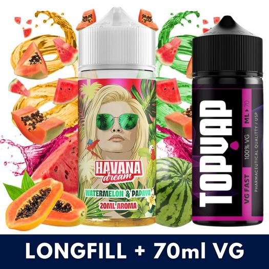 Aroma Watermelon Papaya 20ml/120 (Longfill) Havana Dream + 70ml VG Fast