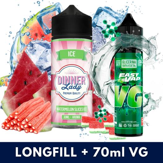 Aroma Watermelon Slices ICE 30ml (Longfill) Dinner Lady + VG FAST 70ML