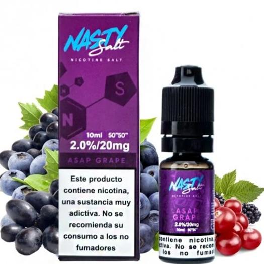 ASAP GRAPE - NASTY JUICE 10 ml - 10 mg y 20 mg - Líquido con SALES DE NICOTINA ASAP GRAPE - NASTY JUICE 10 ml - 10 mg y 20 mg - Líquido con SALES DE NICOTINA