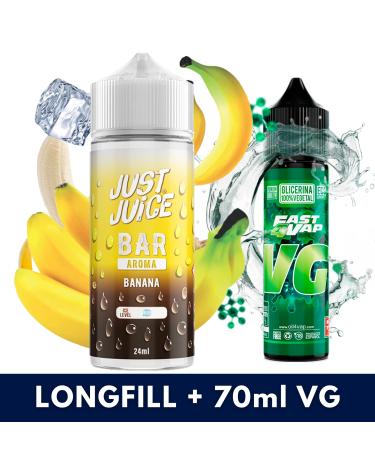 Banana 24ml/120 (Longfill) Just Juice Bar + 70ml VG Fast