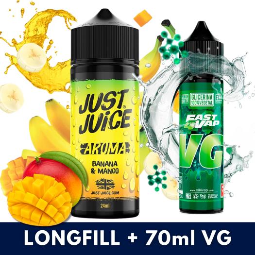 Banana Mango 24ml/120 (Longfill) Just Juice + 70ml VG Fast