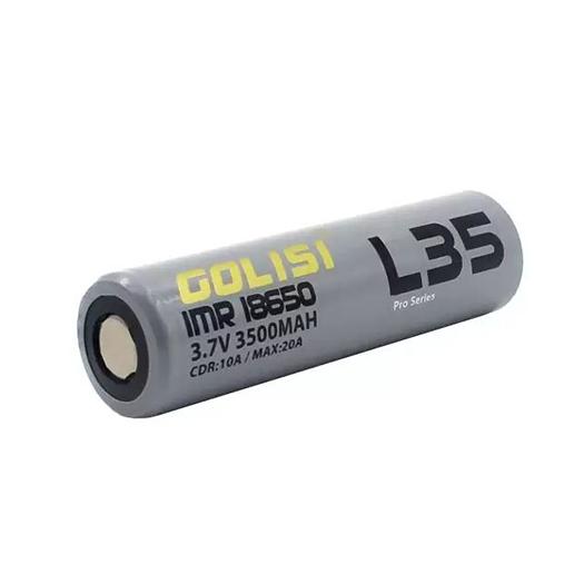 → Batería 18650 GOLISI ACCUS L35 IMR 18650 3500mAh 3.7V 10A (1ud y Pack de 2uds) → Batería 18650 GOLISI ACCUS L35 IMR 18650 3500mAh 3.7V 10A (1ud y Pack de 2uds)