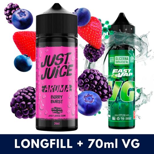 Berry Burst 24ml/120 (Longfill) Just Juice + 70ml VG Fast Berry Burst 24ml/120 (Longfill) Just Juice + 70ml VG Fast