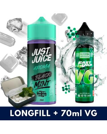 Black Mint Range 24ml/120 (Longfill) - Just Juice + 70ml VG Fast