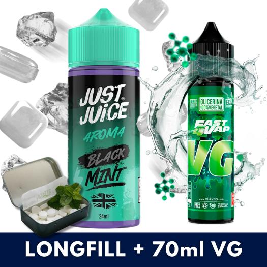 Black Mint Range 24ml/120 (Longfill) - Just Juice + 70ml VG Fast