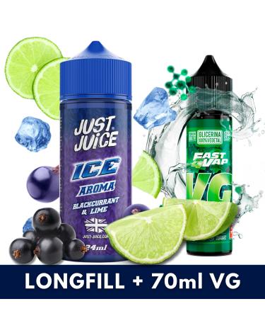 Blackcurrant Lime 24ml/120 (Longfill) Just Juice + 70ml VG Fast