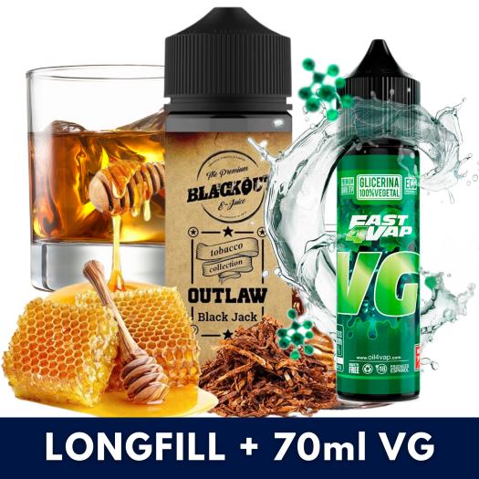 Blackout Outlaw Black Jack Shot 24ml/120 (Longfill) + VG FAST 70ML Blackout Outlaw Black Jack Shot 24ml/120 (Longfill) + VG FAST 70ML