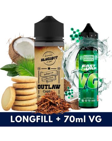 Blackout Outlaw Captain Shot 24ml/120 (Longfill) + VG FAST 70ML