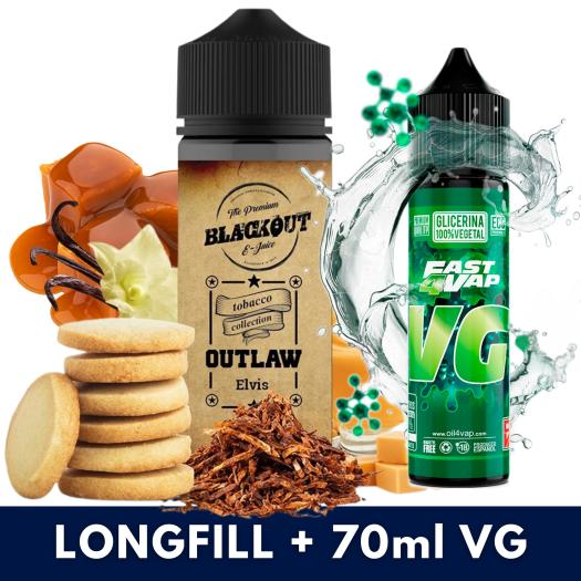 Blackout Outlaw Elvis Shot 24ml/120 (Longfill) + VG FAST 70ML Blackout Outlaw Elvis Shot 24ml/120 (Longfill) + VG FAST 70ML