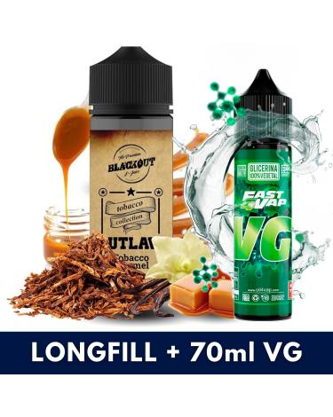 Blackout Outlaw Tobacco Caramel Shot 24ml/120 (Longfill) + VG FAST 70ML