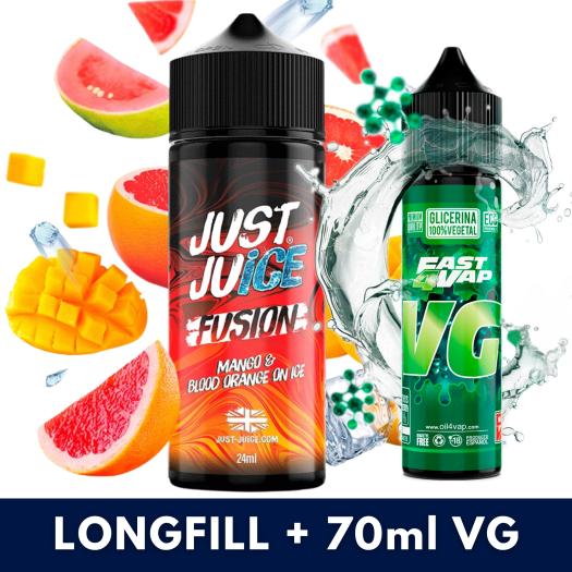 Blood Orange Mango On Ice 24ml/120 (Longfill) Just Juice + 70ml VG Fast