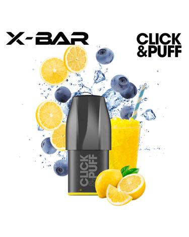 BLUEBERRY LEMON Cartucho Click & Puff X-Bar 2ml 20mg 600 Puff (1 ud)