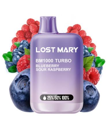 Blueberry Sour Raspberry BM1000 Turbo Lost Mary by ElfBar 20mg