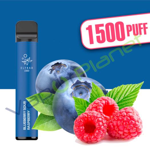 BLUEBERRY SOUR RASPBERRY Elf Bar 1500 4,8ml Pod System Desechable