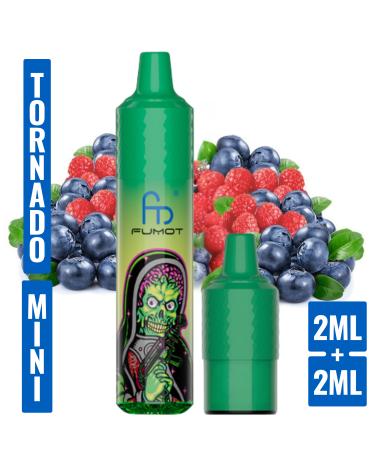 Blueberry Sour Raspberry Mini Tornado 1200 (con 2 Pods 2ml 20mg) Fumot