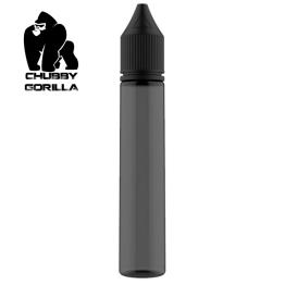 Bote CHUBBY GORILLA Vacío PET LARGO de [30ml] NEGRO