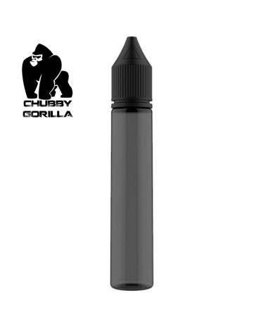 Bote CHUBBY GORILLA Vacío PET LARGO de [30ml] NEGRO