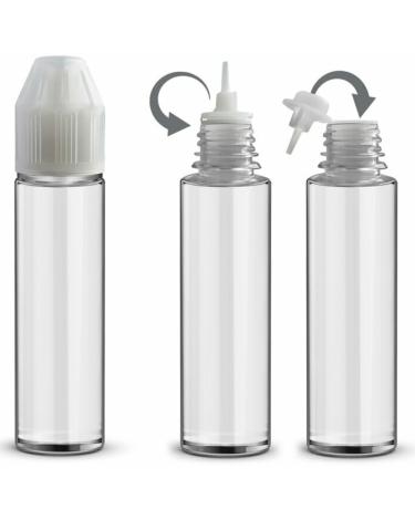 Botella de 60 ml con gotero que se abre y se cierra - Tapa transparente