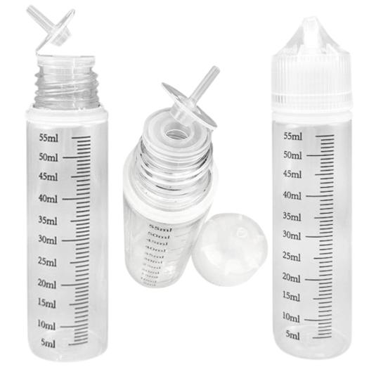 Botella GRADUADA de fácil apertura de 60 ml