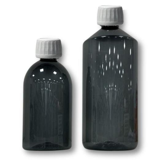 Botella PET con tapón con precinto de apertura