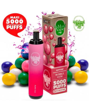 BUBBLE GUM Ma Maxi vape 5000 puffs SIN NICOTINA