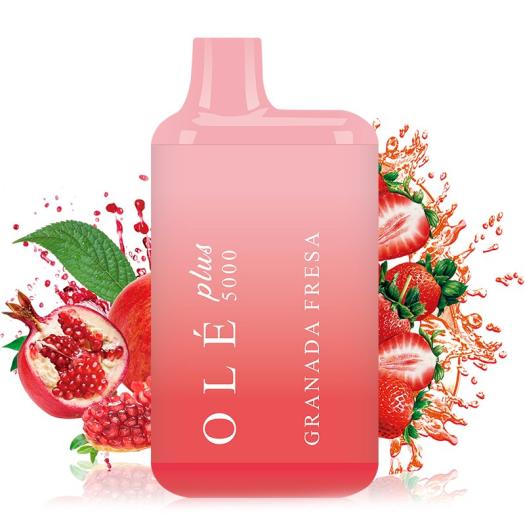 Bud Vape Olé Plus 5000 Desechable GRANADA FRESA - 5.000 Puff - NO LLEVA NICOTINA