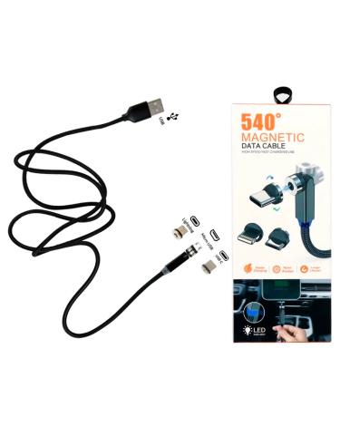 Cable de transferencia de datos y carga magnética 540° 1M