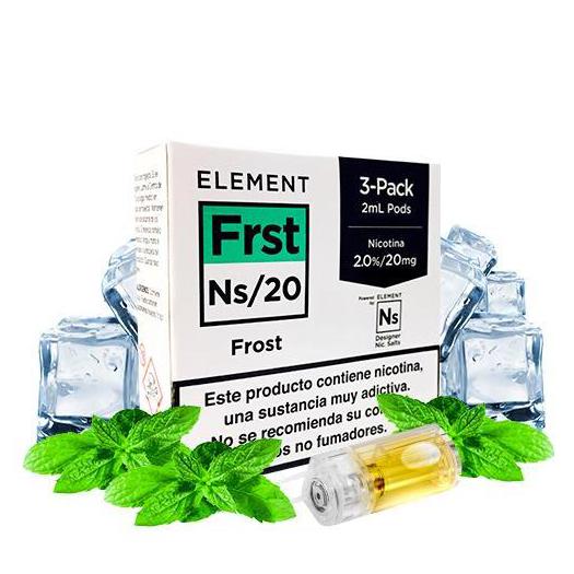Cartucho Especial de liquido solo para Pod Aspire Gusto Mini Element E-liquid Frost Pod Nic Salt 20mg 2ml (Pack 3)