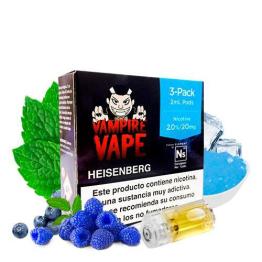 Cartucho líquido especial solo para Pod Aspire Gusto Mini Vampire Vape Heisenberg Pod Nic Salt 20mg 2ml (Pack 3)